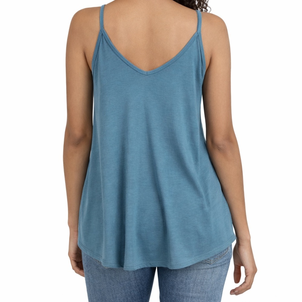 Zenana Premium Front and Back Reversible Spaghetti Strap Flowy Cami Tank (NWT) - Picture 2 of 13